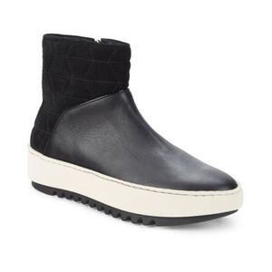 New Aquatalia Alayna Leather & Suede Ankle Side Zip Boots Made in Italy Size 8